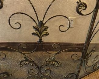 #214 ($30) Fireplace screen 34"H x 25"W with 12" sides