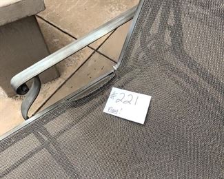 #221 ($40) Patio lounge chair with wear seen