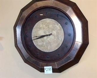 #238 ~ ($20) Large wall clock. works, needs to open and fix some small issues.  38" diameter  