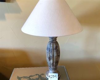 #234 ~ ($60) set of 2 crackle painted lamps, great condition! 