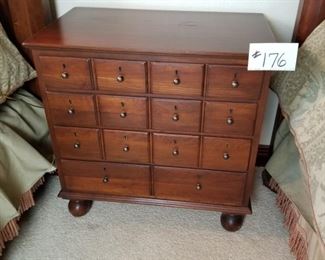 #176 ($200)~ Bob Timberlake solid cherry night stand, great condition, comes with protective glass top.  Measures 30"W x 18"D x 30"H.  4 long drawers.