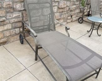 #219 ($80) Lounge chair, adjustable, on wheels.  Great condition! 