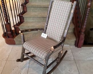 #419 ($200) Log rocking chair, great condition and very well made!