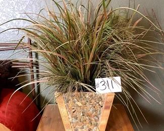 #311 ~ ($30)  Pretty pot with faux plant- 