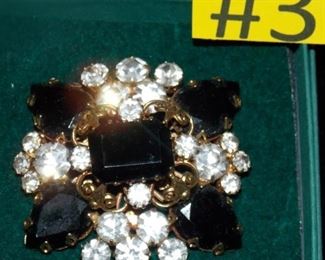 #3 Vintage Brooch all stones present clasp is good.  $25 go to Tas-Estate-Sales.com to purchase.