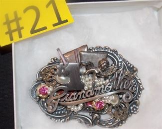 #21 Grandmother Brooch 3x2 clasp intact $25.  Go toTas-Estate-Sales.com to purchase. 
