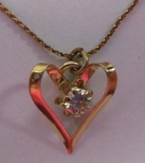 14K Gold Filled Heart Necklace