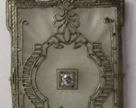 Vintage filligree rectangular pendant