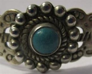 Signed Genuine Turquoise child's cuff
