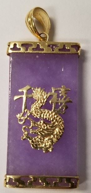 Oriental Filligree purple pendant
