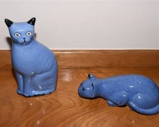 53. Two 2 Cat Figurines
