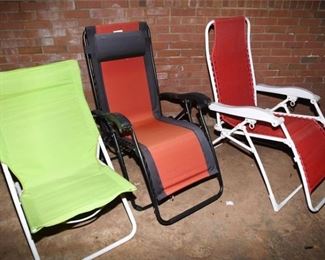 84. Three 3 Folding Chairs