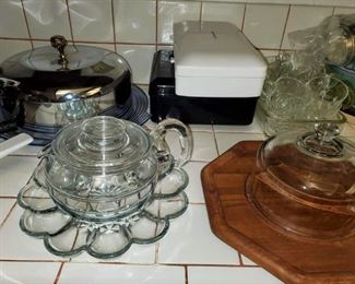 Cheese Platter, Cake plate and teapot