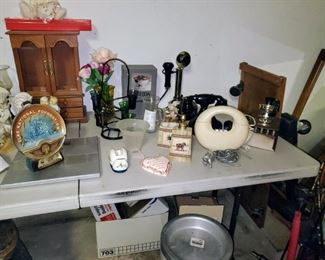 Vintage Phones Decanters and Jewelry Box