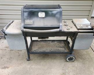 Weber Genesis Silver Propane Grill.with Sode Burner and Cover