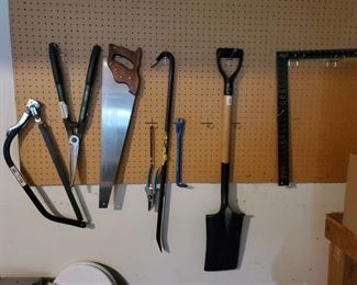 Lot of Tools on Peg Board. Peg Board NOT INCLUDED