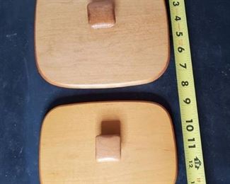 Lot of 2 Wooden Longaberger Lids -See Photos for Measurements
