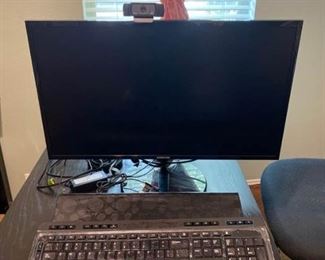 Monitor Keyboard and Webcam