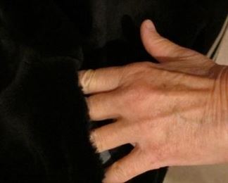 $85.00 Black Beaver coat with a rip in the back. Repairable Size Womens Medium