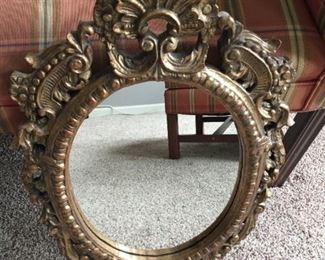 $30.00 Wood Framed mirror 12.25 x 16