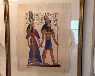 $75.00 Egyptian Queen Wall Art Print Parchment Paper Old Antique Style Print