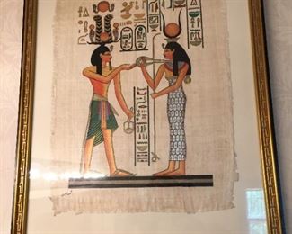 $75.00 Egyptian Queen Wall Art Print Parchment Paper Old Antique Style Print
