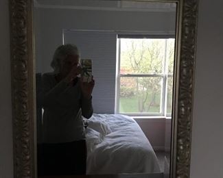 $60.00 Italian Beveled carved wood mirror 26 x 34