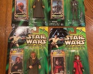 Star Wars -Power of the Jedi Action figures: Saesee Tinn, IG-88 Bounty Hunter, Queen Arradala, Pio Koon