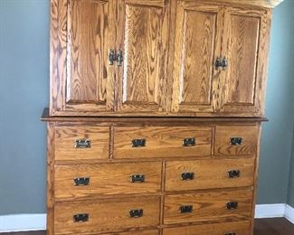 Large Double Drawer Door Chest Amoire   