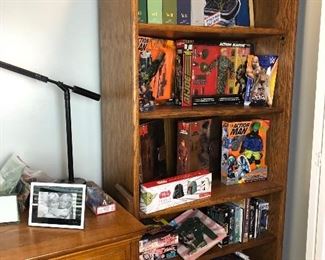 pair of oak bookcases 