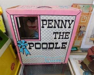1963 Marx Penny the Poodle with Case