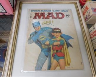 1966 Framed Mad Magazine Summer CampEdition(Batman/Alfred E. Neuman Cover)