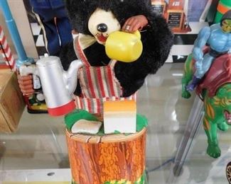 Battery Operated Coffee Drinking Bear