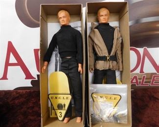 1965 Illya Kuryakin Man from Uncle Figures with New Box and Paperwork(One Has Gun and One Does Not)