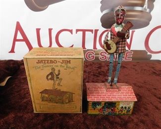Nice Original Unique Art Jazzbo Jim Dancer on Roof with Reproduction Box