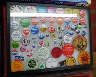 Large Grouping of Political and Other Pinback Buttons