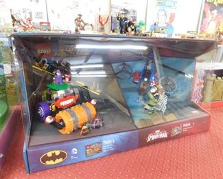 Batman and Spiderman Lego Store Display