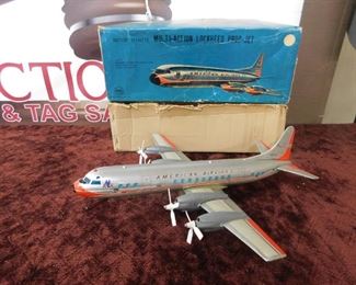 Battery Operated Muti-Action Lockheed Prop Jet(American Airlines/Box)