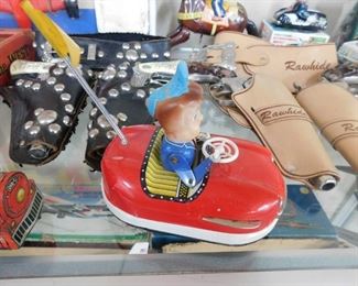 1961 Crank Wind Tin Litho Bumper Car