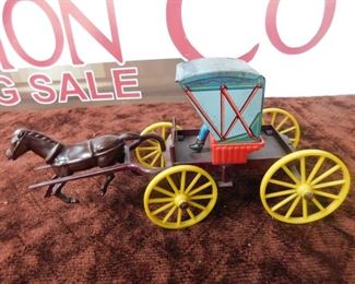 1950's Northwestern Tin Litho and Plastic Horse and Buggy