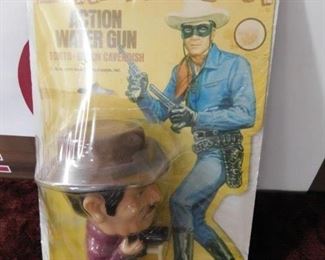 1974 Lone Ranger Action Water Gun Butch Cavendish(Mint on Card)