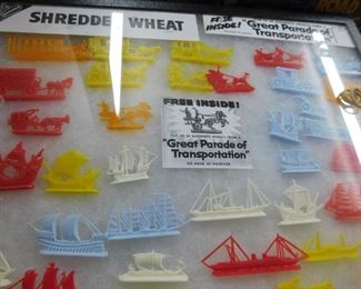 Display Case of Shredded Wheat "Great Parade of Transportation" Premiums(Ships)