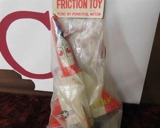 Tin Litho Friction Toy Airplane(Mint in Package)
