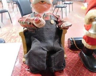 Battery Operated Smoking Grandpa for Parts or Repair