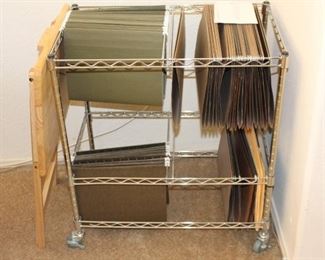 Filing folders and rack