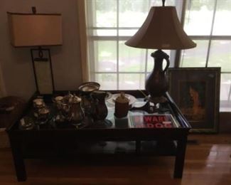 Coffee table & more lamps