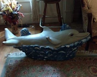 Base To A Glass Top Dolphin Coffee Table No Glass