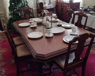 Antique Dining Table & Chairs