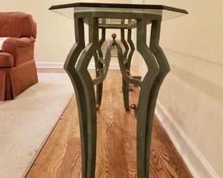 Glass Top Console Table $100
