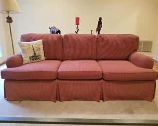 Red Checkered Couch $125